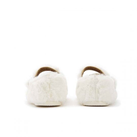 EMBROIDERED FUR BUCKLE SLIPPERS