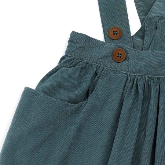 SKIRT WITH BRACES MACADAM