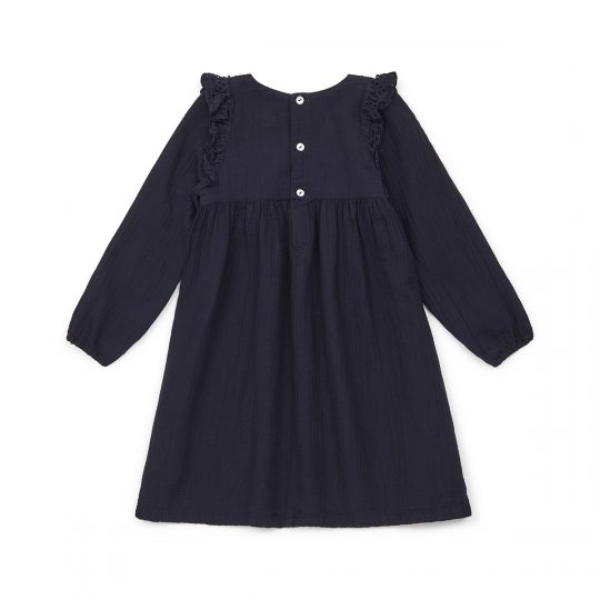 DRESS WITH CAP SLEEVES BLEU LUNE