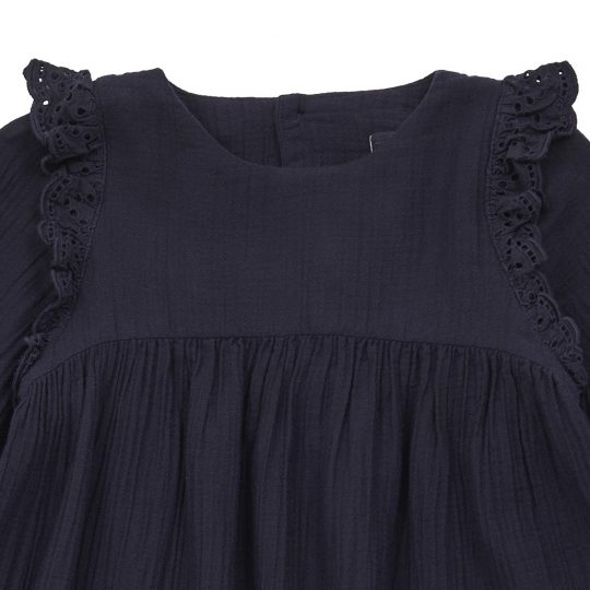 DRESS WITH CAP SLEEVES BLEU LUNE