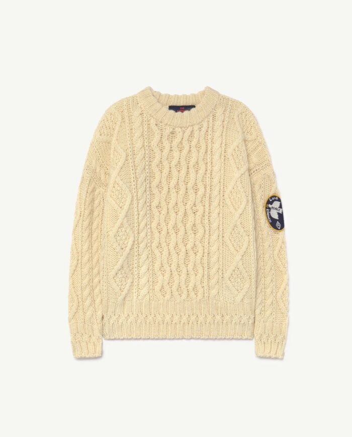 *PEACE COLLECTION* RAW WHITE BLOWFISH SWEATER - Image 1