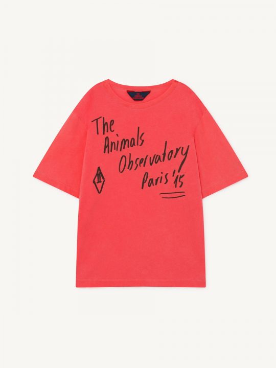 ROOSTER OVERSIZE KIDS T-SHIRT RED THE ANIMALS