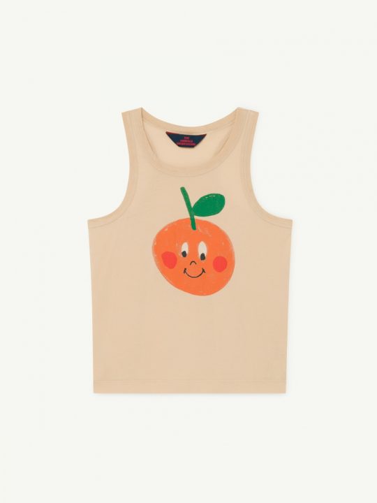 TANK FROG KIDS T-SHIRT BROWN FRUIT