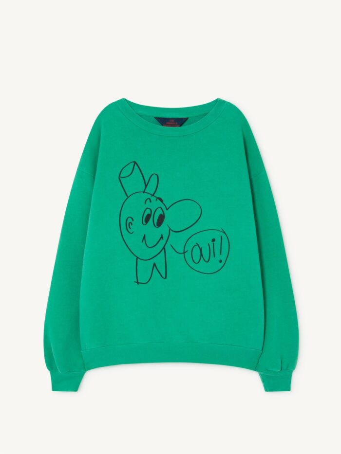 BEAR KIDS SWEATSHIRT GREEN OUI - Image 1