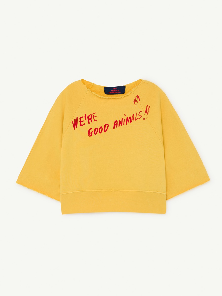 SQUAB KIDS SWEATSHIRT YELLOW WE’RE GOOD – Le Wardrobe