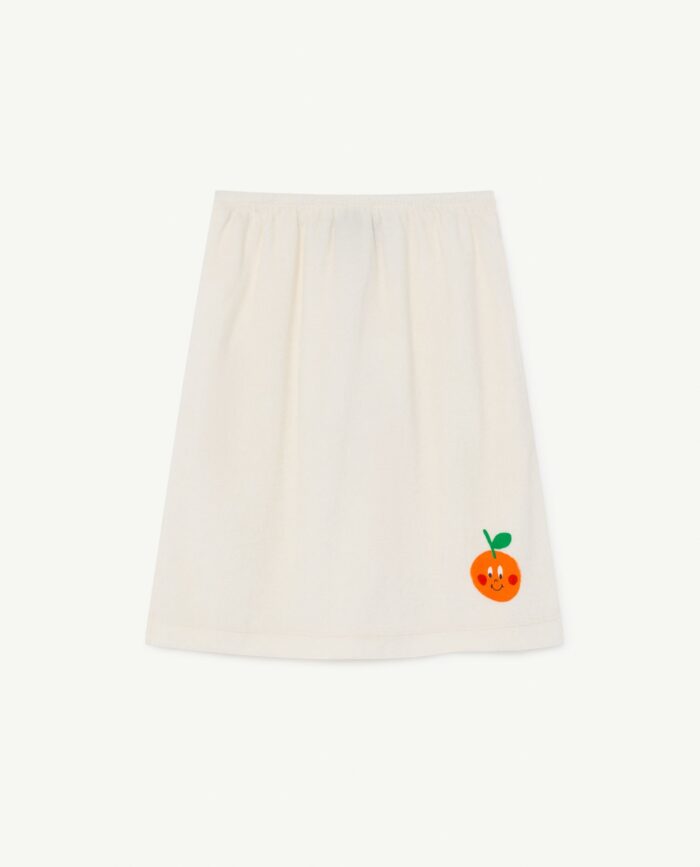 KITTEN KIDS SKIRT WHITE FRUIT - Image 1