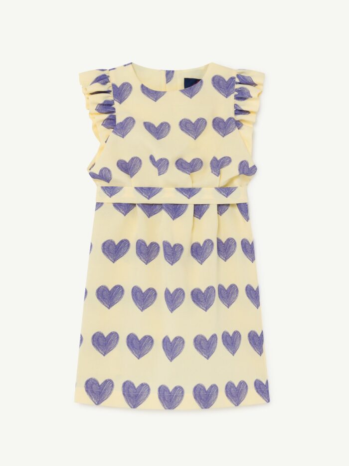 WEASEL KIDS DRESS YELLOW HEARTS - Image 1