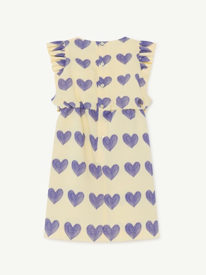 WEASEL KIDS DRESS YELLOW HEARTS - Image 2