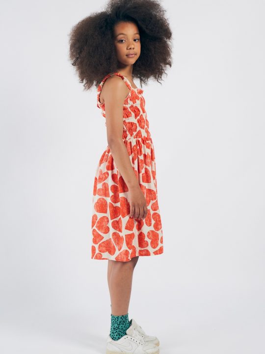 ALL OVER HEARTS SMOKED DRESS