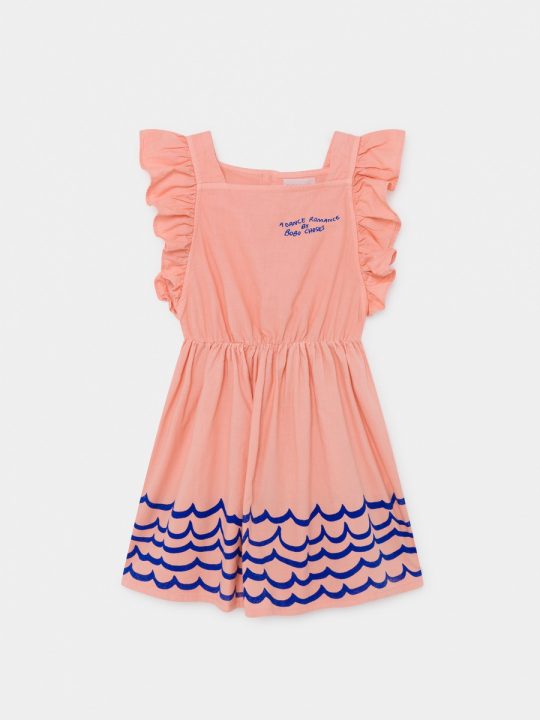 WAVES WOVEN RUFFLE DRESS