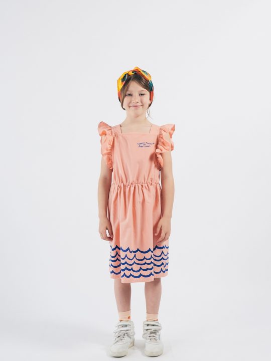 WAVES WOVEN RUFFLE DRESS