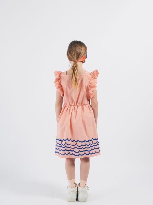 WAVES WOVEN RUFFLE DRESS