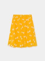 ALL OVER BOW WRAP MIDI SKIRT