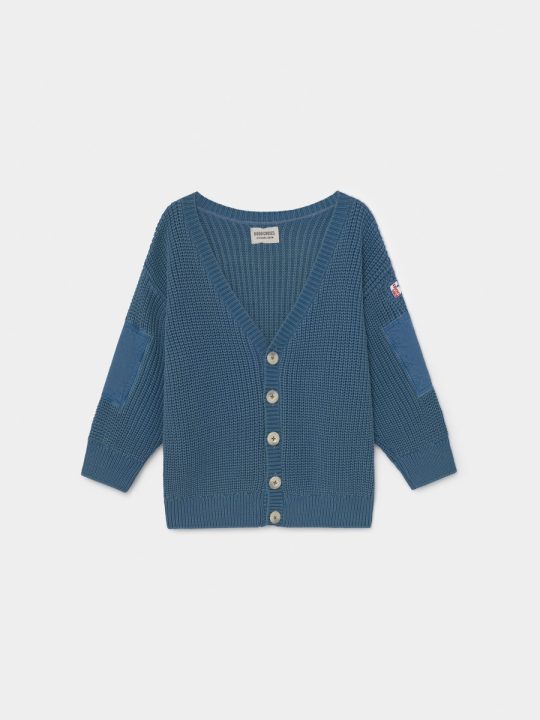 BLUE KNITTED CARDIGAN