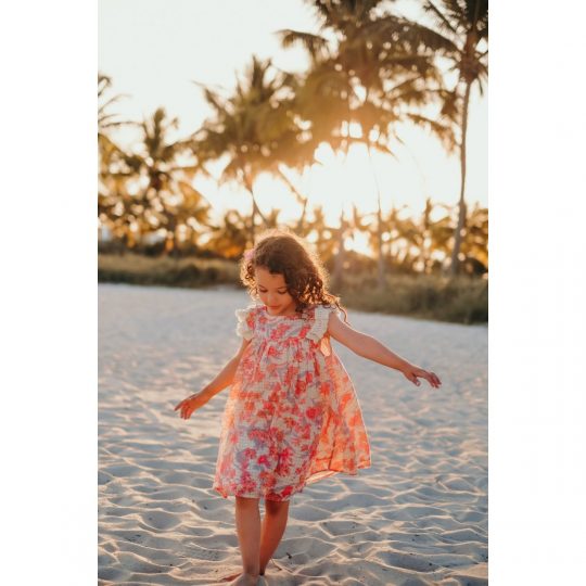 DRESS JANICE PINK FLOWERS