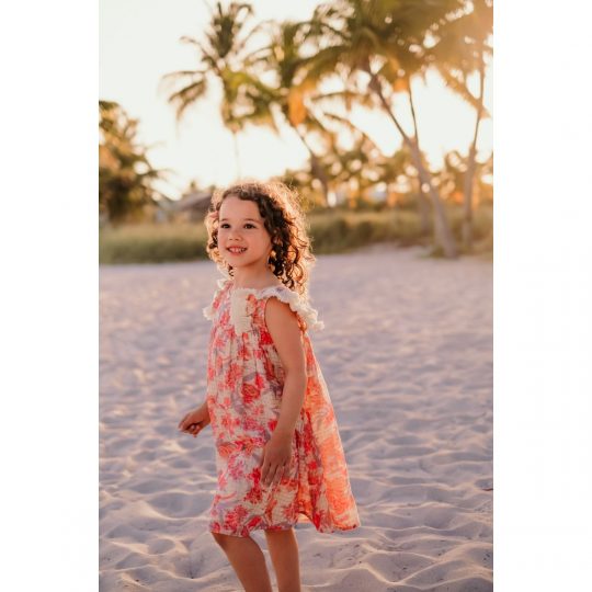 DRESS JANICE PINK FLOWERS