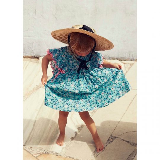 DRESS LYKA EMERALD FLOWERS