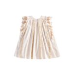 DRESS LYKA WHITE & GLOD STRIPES - Image 4