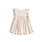 DRESS LYKA WHITE & GLOD STRIPES - Image 2