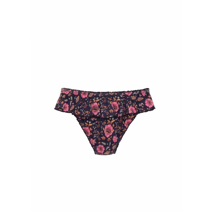 BIKINI BOTTOM SIA BLACK FLOWERS - Image 3