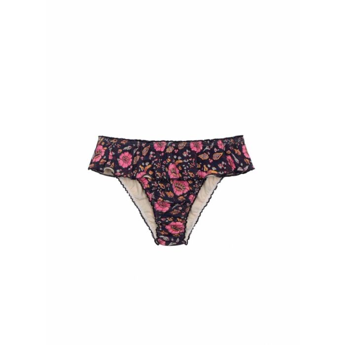 BIKINI BOTTOM SIA BLACK FLOWERS - Image 2