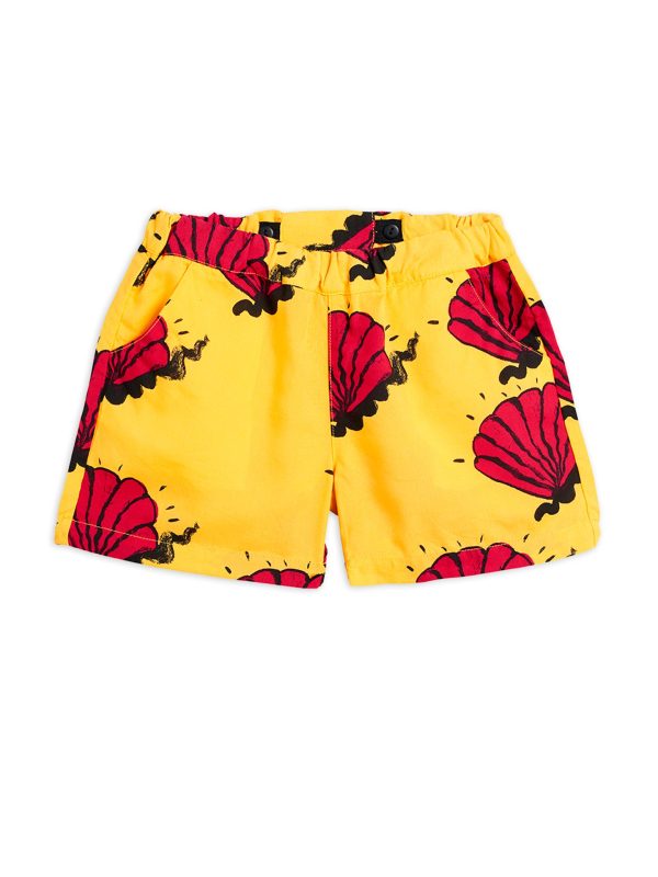SHELL WOVEN SHORTS YELLOW