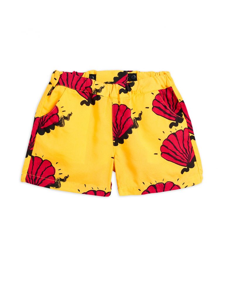 SHELL WOVEN SHORTS YELLOW