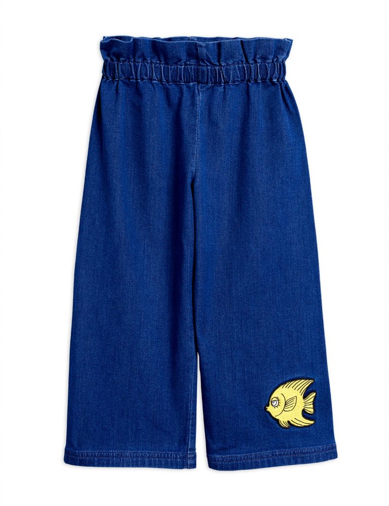 DENIM PAPER BAG TROUSERS BLUE - Image 1