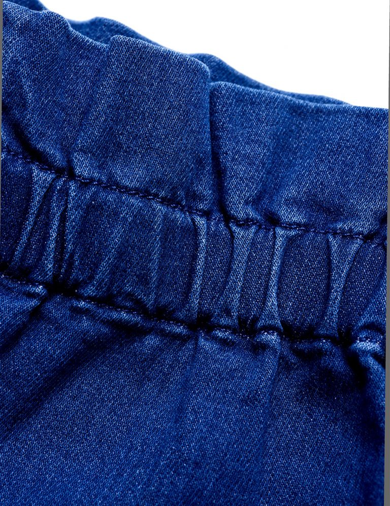 DENIM PAPER BAG TROUSERS BLUE - Image 3
