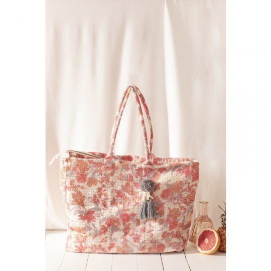 BAG LEO PINK FLOWERS