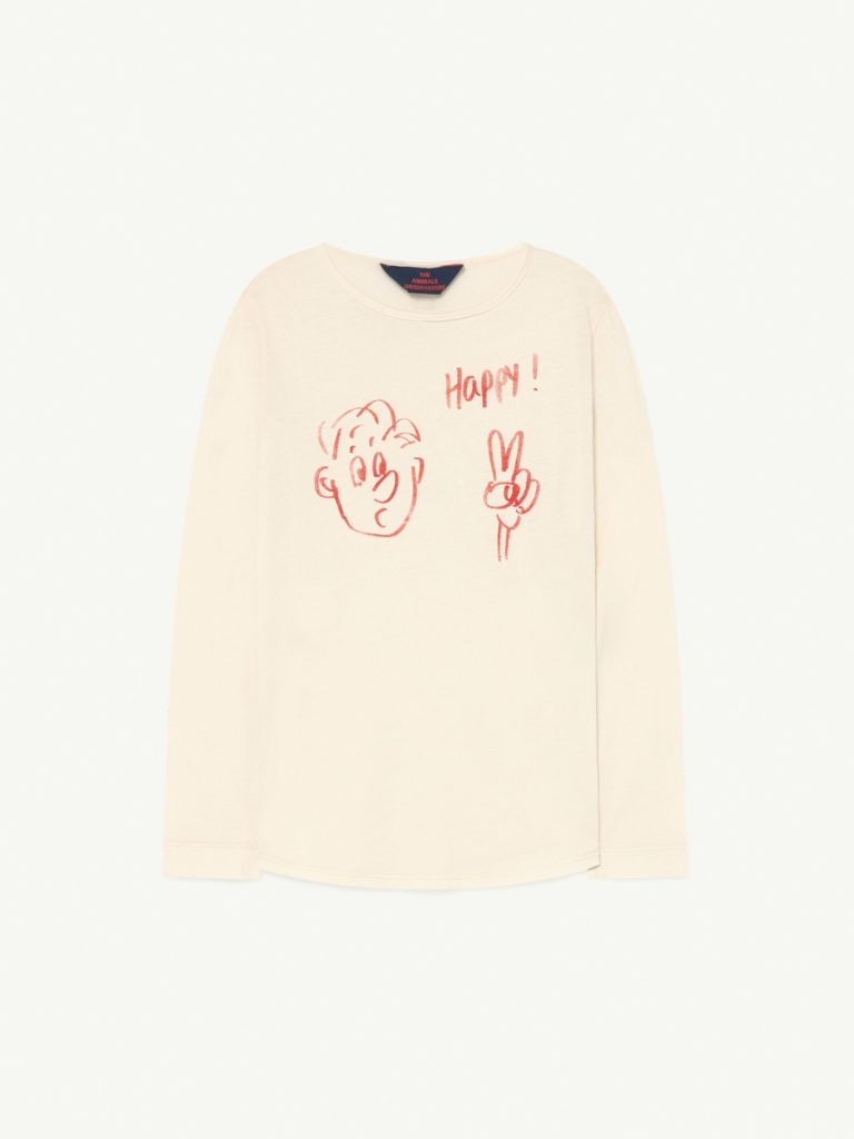 CRICKET KIDS T-SHIRT WHITE HAPPY