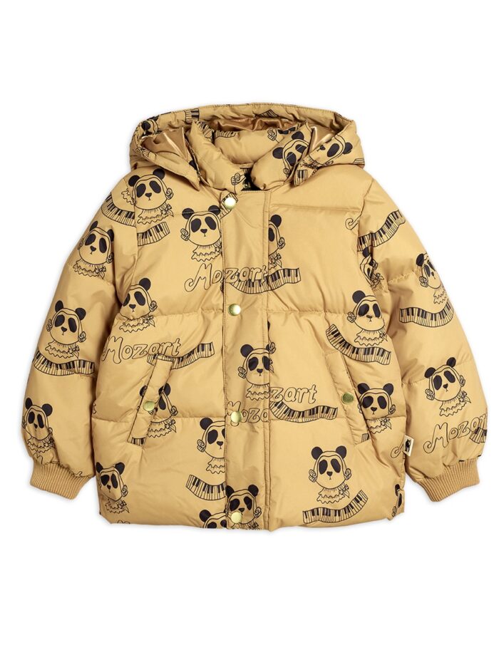 MOZART PANDA PUFFER JACKET BEIGE - Image 1