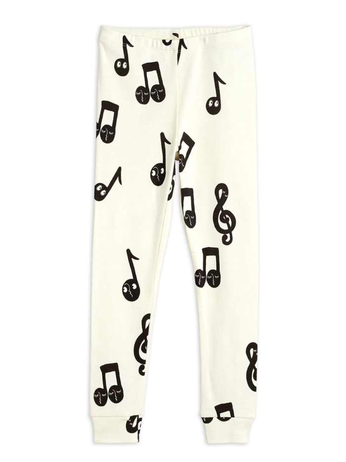 NOTES AOP LEGGINGS OFFWHITE - Image 1