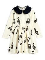 NOTES AOP LS DRESS OFFWHITE