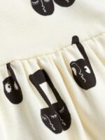 NOTES AOP LS DRESS OFFWHITE - Image 3