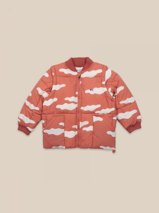 CLOUDS ALL OVER PADDED JACKET