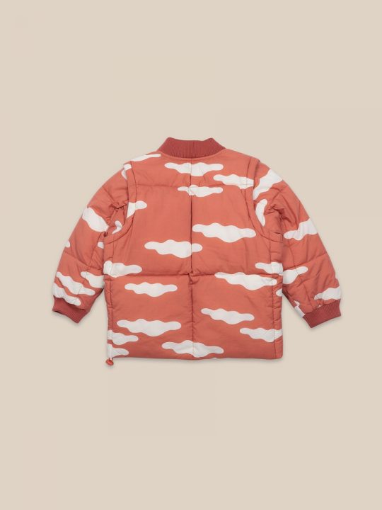 CLOUDS ALL OVER PADDED JACKET
