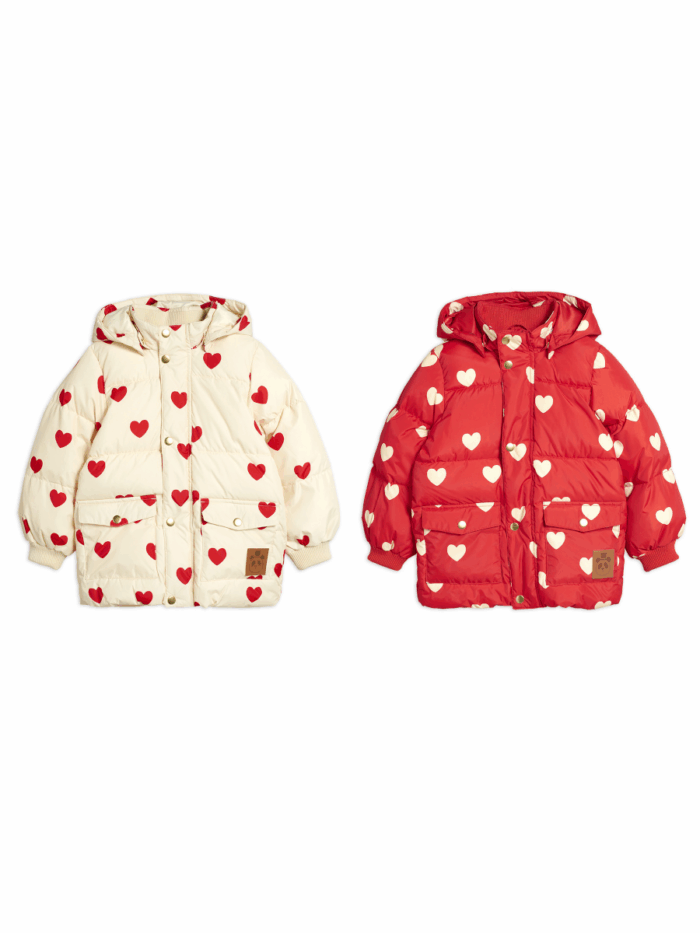 HEARTS PICO PUFFER JACKET OFFWHITE or RED - Image 1