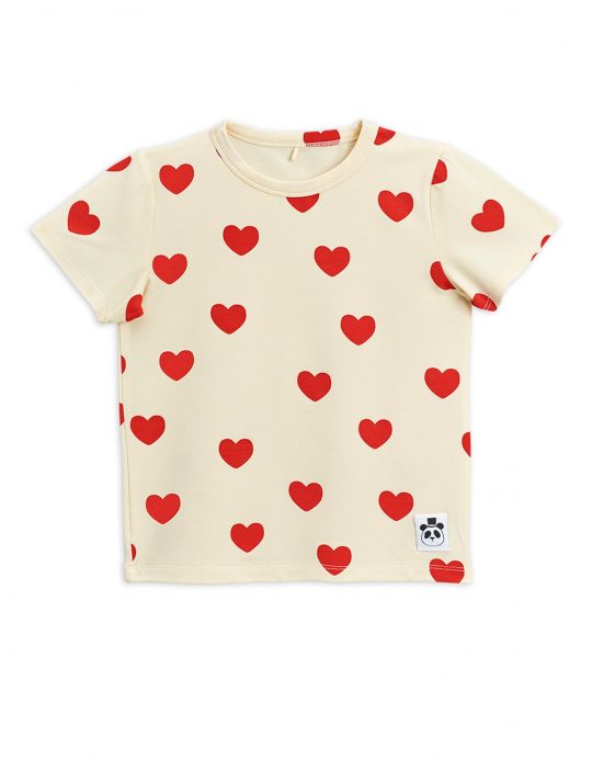 HEARTS SS TEE TENCEL OFFWHITE