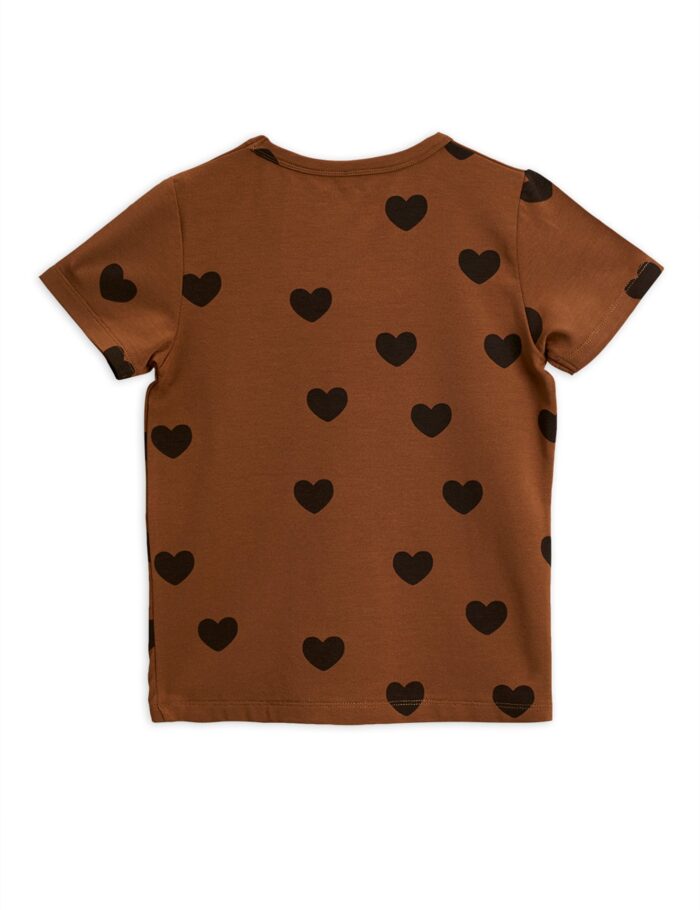 HEARTS SS TEE TENCEL BROWN - Image 2