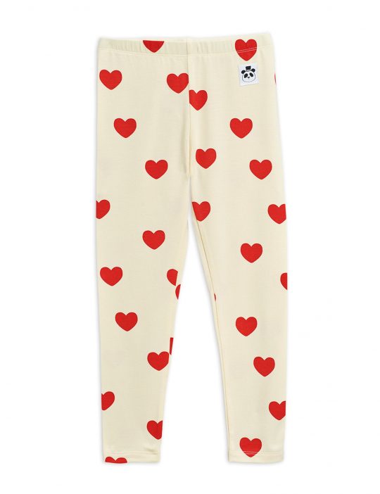 HEARTS LEGGINGS TENCEL OFFWHITE