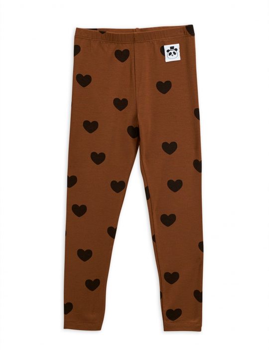HEARTS LEGGINGS TENCEL BROWN