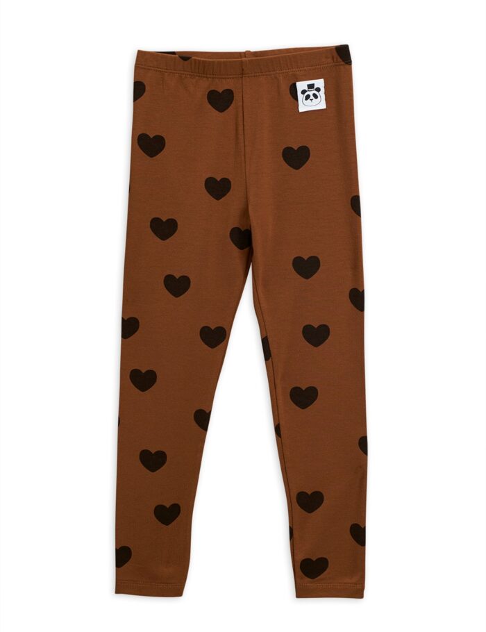 HEARTS LEGGINGS TENCEL BROWN - Image 1