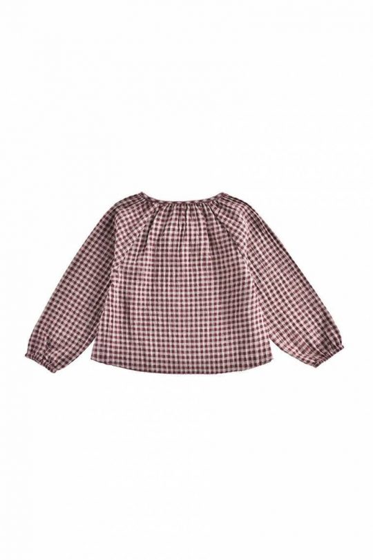 BLOUSE AKALIA AUBERGINE VICHY