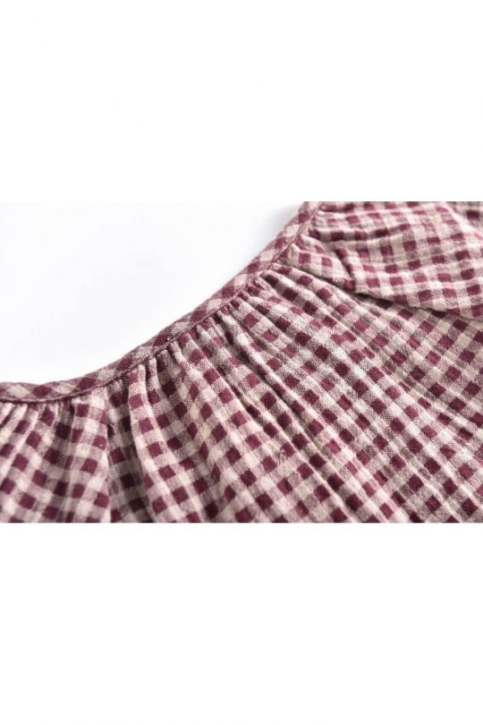 BLOUSE AKALIA AUBERGINE VICHY