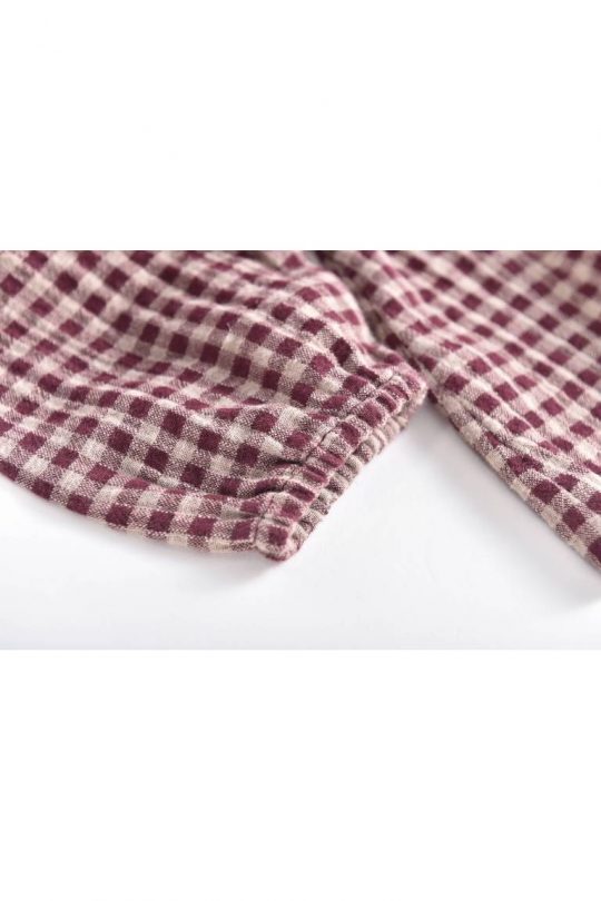 BLOUSE AKALIA AUBERGINE VICHY