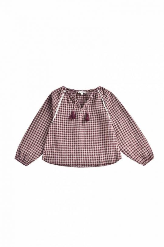 BLOUSE AKALIA AUBERGINE VICHY