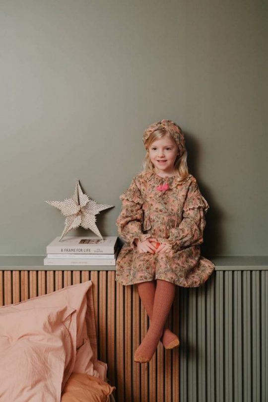DRESS EFORIE KHAKI FOLK FLOWERS