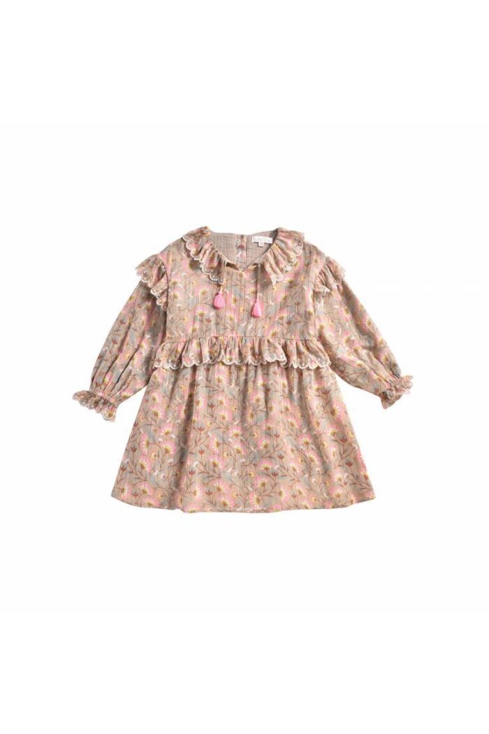 DRESS EFORIE KHAKI FOLK FLOWERS - Image 2