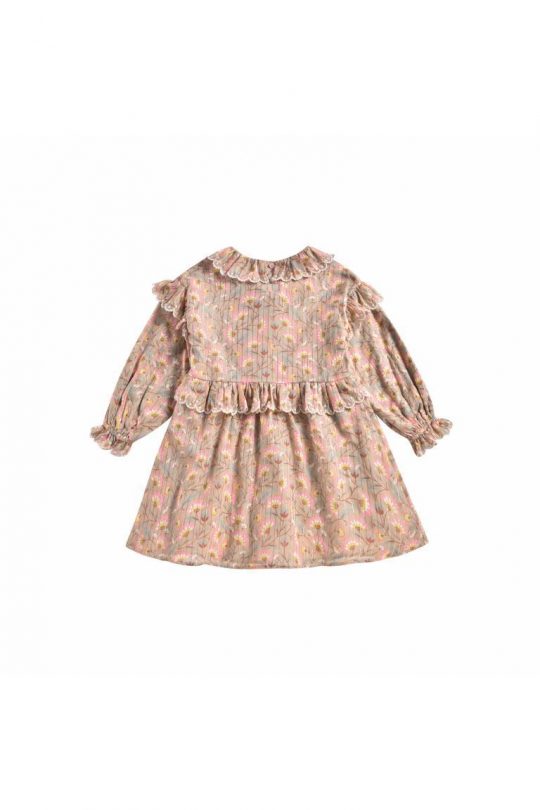 DRESS EFORIE KHAKI FOLK FLOWERS
